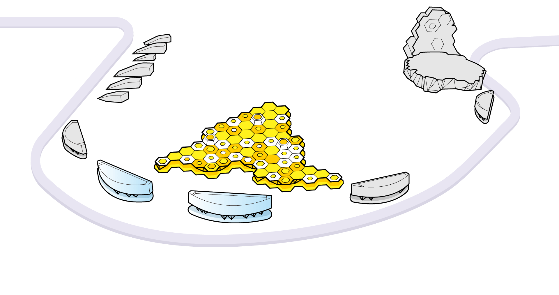 海洋城市的建築群